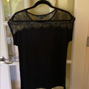 French Connection Lens Lace Jersey top.